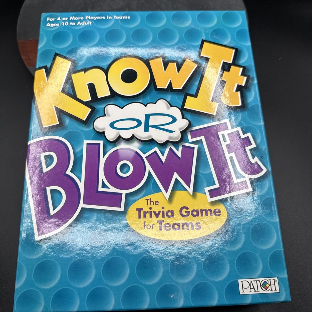 Know It or Blow It Game-Patch Products 2013 Party Game-100% COMPLETE